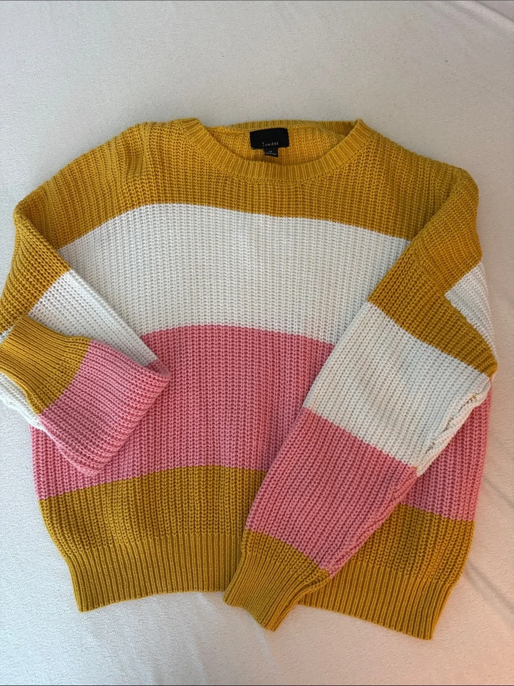 VICI Striped Color Block Crewneck Sweater Bundle - Lumière Size M - Picture 6 of 7